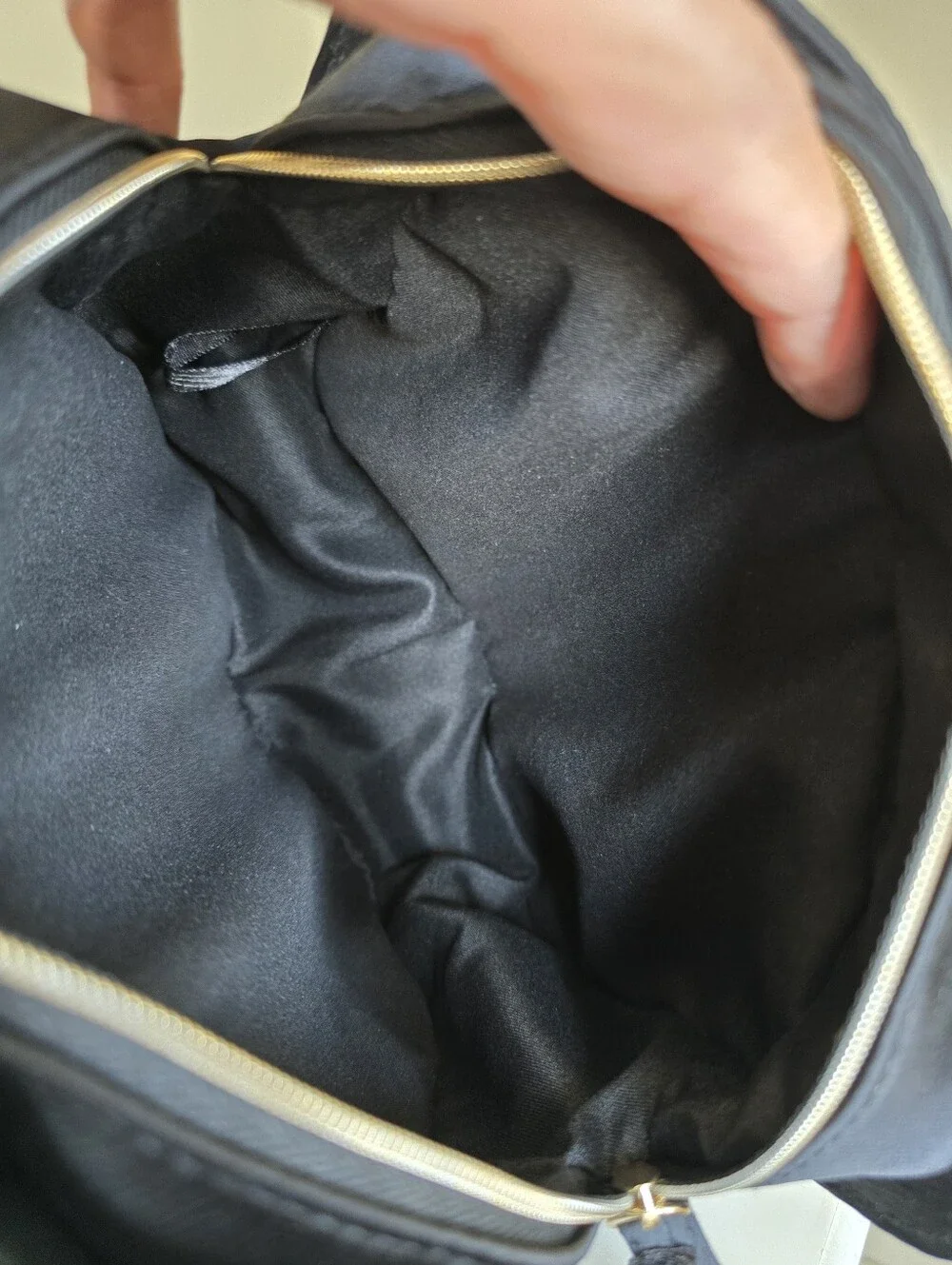 Giorgio Armani Beauty Black Toiletry Cosmetic Case Wristlet Pouch